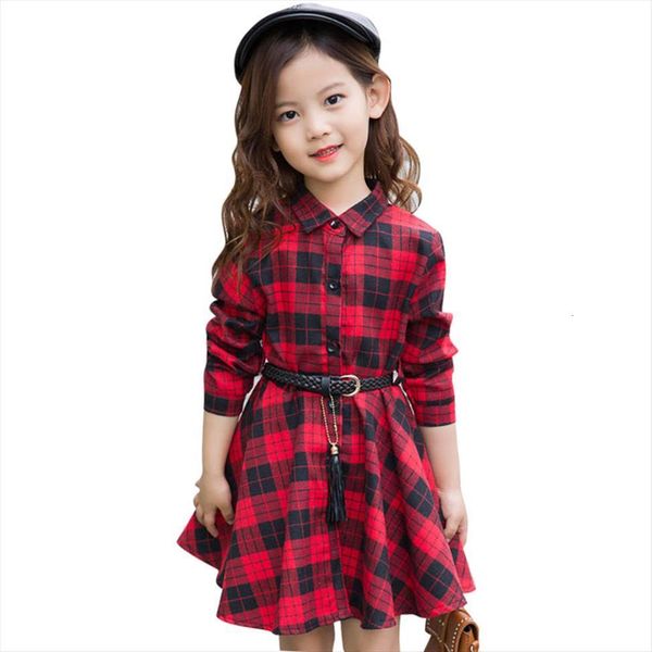 girl fashion plaid shirt dresses for girls single breasted kids party with sashes autumn england clothes, Red;yellow
girl fashion plaid shirt dresses for girls single breasted kids party with sashes autumn england clothes, Red;yellow