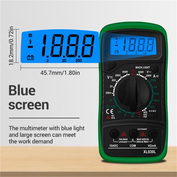 multimeters 1pcs xl830l handheld digital multimeter lcd backlight portable ac/dc ammeter voltmeter ohm voltage tester meter multimetro
multimeters 1pcs xl830l handheld digital multimeter lcd backlight portable ac/dc ammeter voltmeter ohm voltage tester meter multimetro