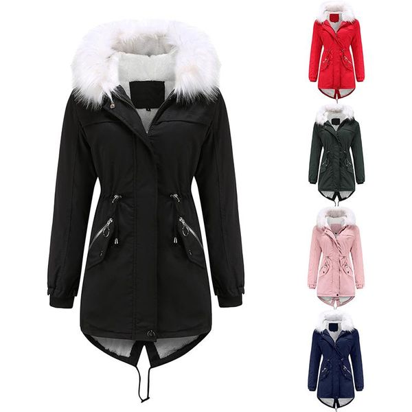 women's down & parkas women parka coat autumn winter warm thicken mid-length female cotton jackets european style fashion loose hooded, Black
women's down & parkas women parka coat autumn winter warm thicken mid-length female cotton jackets european style fashion loose hooded, Black