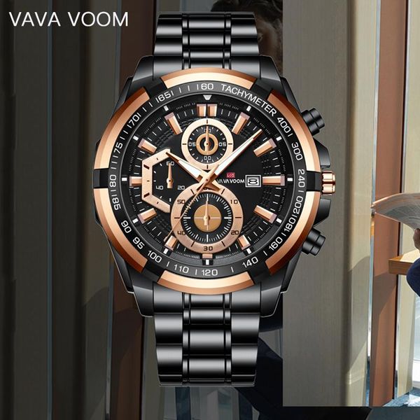 wristwatches vava voom men fashion sport waterproof casual stainless steel wrist watches for luxury military clock wristwathes, Slivery;brown
wristwatches vava voom men fashion sport waterproof casual stainless steel wrist watches for luxury military clock wristwathes, Slivery;brown
