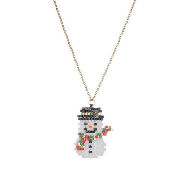 pendant necklaces simple necklace miyuki woven jewelry christmas snowman fashion gift, Silver
pendant necklaces simple necklace miyuki woven jewelry christmas snowman fashion gift, Silver