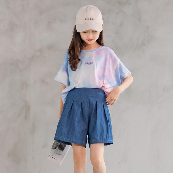 clothing sets 8 10 years girls casual denim shorts tie-dyed summer clothes teen fashion outfit, White
clothing sets 8 10 years girls casual denim shorts tie-dyed summer clothes teen fashion outfit, White