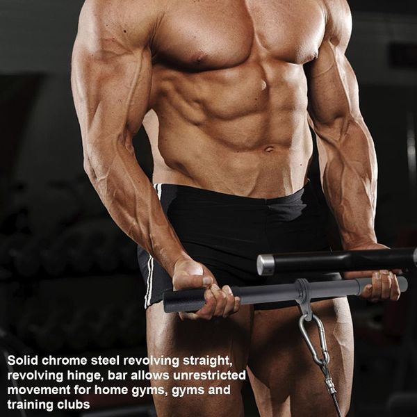 accessories revolving straight bar lat high pull down cable nonslip attachment strength training equipment for gym rowing excellently
accessories revolving straight bar lat high pull down cable nonslip attachment strength training equipment for gym rowing excellently
