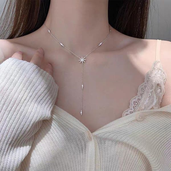 chains fashion simple double layer star moon charm necklace delicate clavicle chain zircon for women jewelry, Silver
chains fashion simple double layer star moon charm necklace delicate clavicle chain zircon for women jewelry, Silver