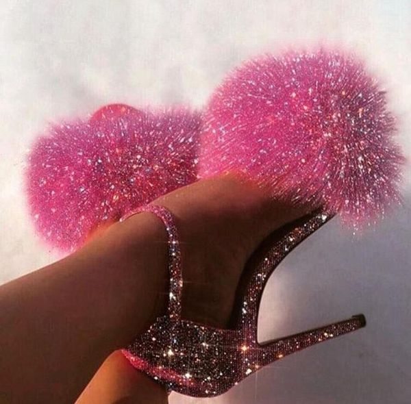 fashion glitter heels designers summer shoes women stiletto sandalen open toe fluff strappy thin high heels fur sandals, Black
fashion glitter heels designers summer shoes women stiletto sandalen open toe fluff strappy thin high heels fur sandals, Black