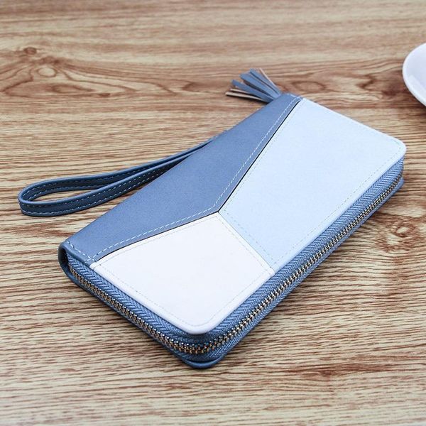 wallets purse style women's long wallet fashion contrasting color stitching phone bag large capacity zipper student, Red;black
wallets purse style women's long wallet fashion contrasting color stitching phone bag large capacity zipper student, Red;black