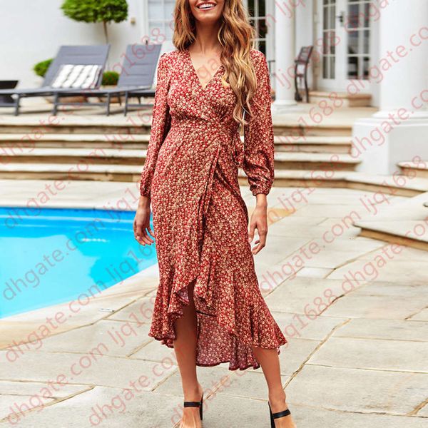women spring autumn dresses 2020 fashion floral print bohemian dress v-neck lantern sleeve high waist shases casual chiffon long dress, Black;gray
women spring autumn dresses 2020 fashion floral print bohemian dress v-neck lantern sleeve high waist shases casual chiffon long dress, Black;gray