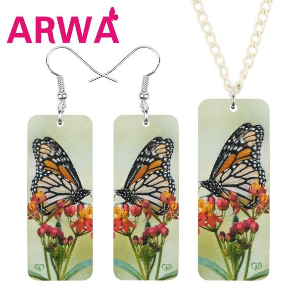 earrings & necklace arwa acrylic rectangle monarch butterfly jewelry sets long flower insect animal for women girls birthday gift, Silver
earrings & necklace arwa acrylic rectangle monarch butterfly jewelry sets long flower insect animal for women girls birthday gift, Silver