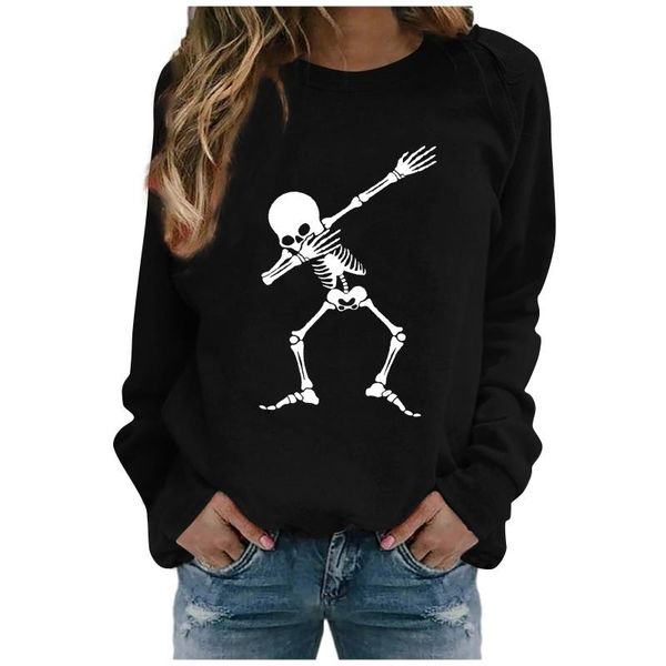 women's hoodies & sweatshirts plus size women sweetshirts halloween skeleton dancing print party pullovers y2k goth o-neck long sleeve, Black
women's hoodies & sweatshirts plus size women sweetshirts halloween skeleton dancing print party pullovers y2k goth o-neck long sleeve, Black