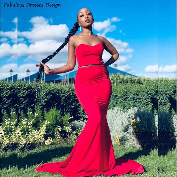 party dresses red satin mermaid prom two pieces strapless sweep train long robe de soirée 2021 african nigerian evening dress, White;black
party dresses red satin mermaid prom two pieces strapless sweep train long robe de soirée 2021 african nigerian evening dress, White;black