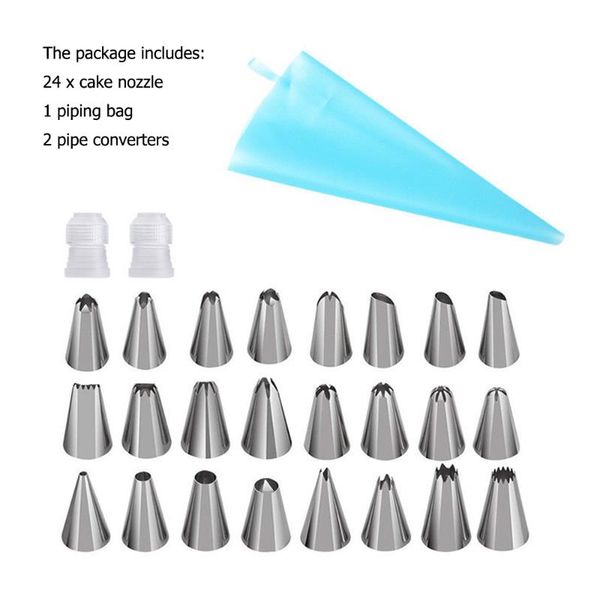 baking & pastry tools 27pcs russian icing piping nozzles stainless steel decorating tip cake cupcake decorator rose accessories kitchen gage
baking & pastry tools 27pcs russian icing piping nozzles stainless steel decorating tip cake cupcake decorator rose accessories kitchen gage