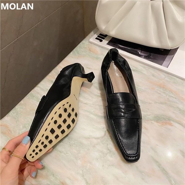 dress shoes molan brand design 2021 autumn korean fashion kitten heels good leather pointed toe lady pumps footwear slip-on loafers, Black
dress shoes molan brand design 2021 autumn korean fashion kitten heels good leather pointed toe lady pumps footwear slip-on loafers, Black