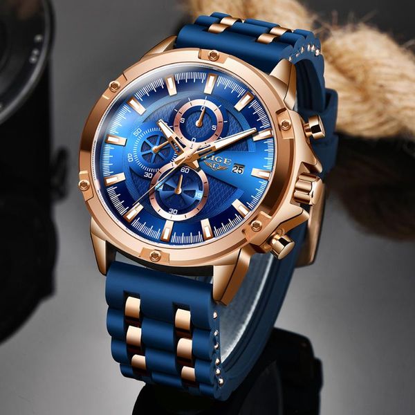 wristwatches lige casual sport watch men blue military silicagel wrist man clock fashion chronograph relogio masculino, Slivery;brown
wristwatches lige casual sport watch men blue military silicagel wrist man clock fashion chronograph relogio masculino, Slivery;brown