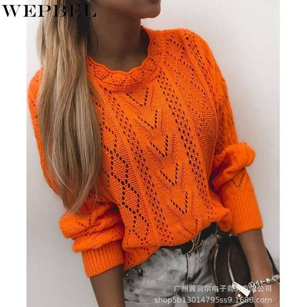 women's sweaters wepbel sweater casual solid color loose hollow out autumn fashion long sleeve o-neck pullover, White;black
women's sweaters wepbel sweater casual solid color loose hollow out autumn fashion long sleeve o-neck pullover, White;black