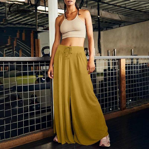 women's pants & capris celmia women high waist bandage 2021 autumn oversize solid knitted wide leg trousers casual loose pockets long p, Black;white
women's pants & capris celmia women high waist bandage 2021 autumn oversize solid knitted wide leg trousers casual loose pockets long p, Black;white