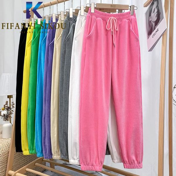 women's pants & capris autumn winter women corduroy sweatpants elastic waist loose fashion high harem casual joggers female long trouse, Black;white
women's pants & capris autumn winter women corduroy sweatpants elastic waist loose fashion high harem casual joggers female long trouse, Black;white