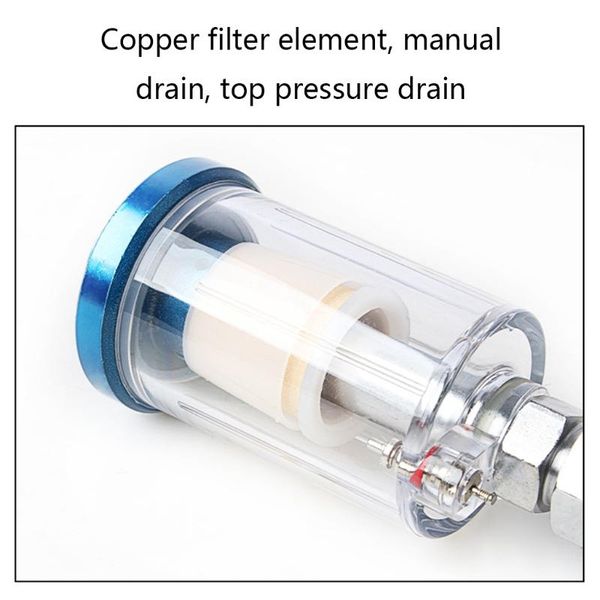 professional spray guns water oil separator filter with copper fitler core internal thread pressure regulator gauge water/oil trap 85ac
professional spray guns water oil separator filter with copper fitler core internal thread pressure regulator gauge water/oil trap 85ac