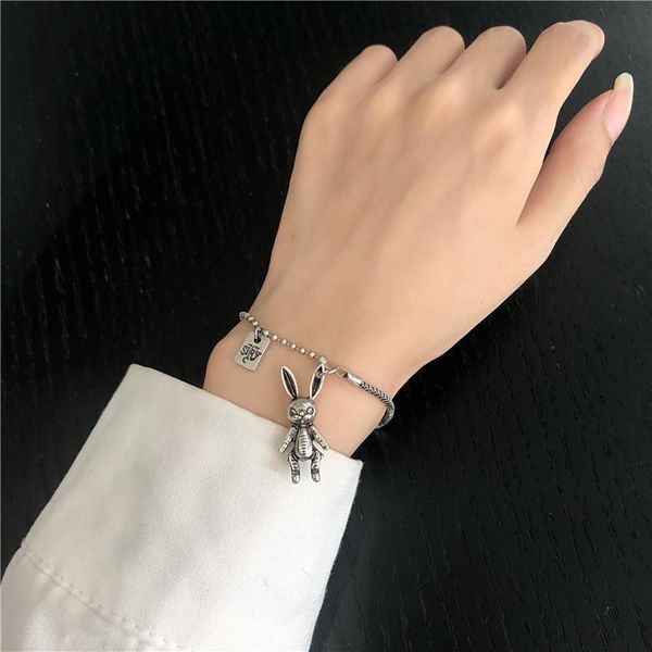 link, chain kmvexo korean trendy vintage charm bracelet silver color beads link bracelets for women men hip hop jewelry, Black
link, chain kmvexo korean trendy vintage charm bracelet silver color beads link bracelets for women men hip hop jewelry, Black