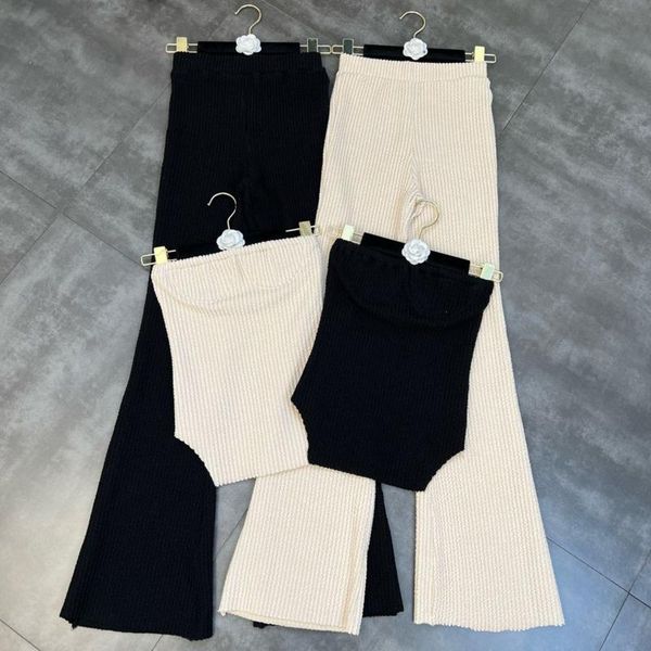 women's two piece pants prepomp 2022 spring arrival sleeveless strapless tank elastic high waist long set gd281, White
women's two piece pants prepomp 2022 spring arrival sleeveless strapless tank elastic high waist long set gd281, White