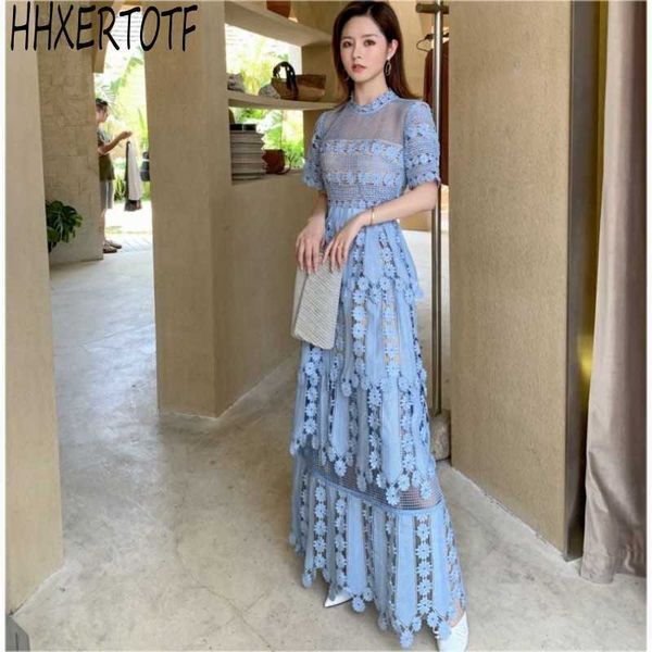 summer elegant maxi dres o neck short sleeve high waist hollow out slim dresses 210531, Black;gray
summer elegant maxi dres o neck short sleeve high waist hollow out slim dresses 210531, Black;gray