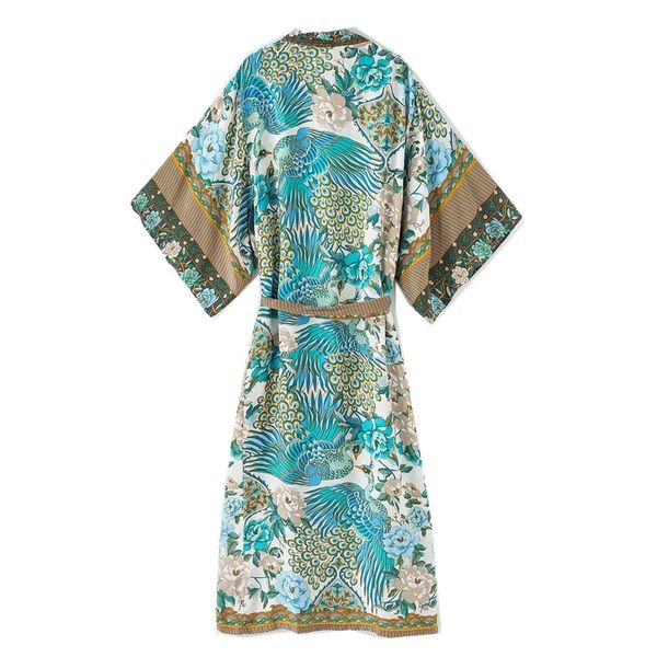 Bohemian V neck Peacock Flower Print Long Kimono Shirt Ethnic Lacing up With Sashes Long BOHO Cardigan Tie Bow Blouse Tops, Red
Bohemian V neck Peacock Flower Print Long Kimono Shirt Ethnic Lacing up With Sashes Long BOHO Cardigan Tie Bow Blouse Tops, Red