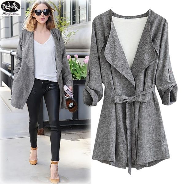 women's trench coats hongmiao 2021 fashion autumn winter coat nice long outwear plus size sashes turn down collar clothing, Tan;black
women's trench coats hongmiao 2021 fashion autumn winter coat nice long outwear plus size sashes turn down collar clothing, Tan;black