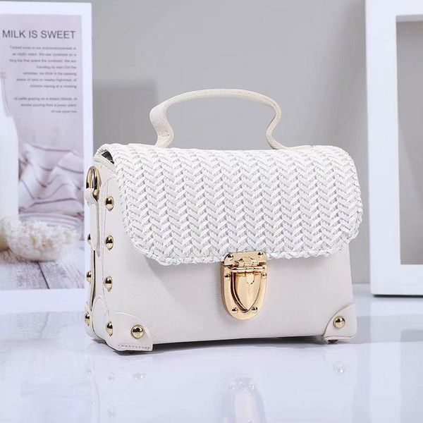 evening bags 2021 pink women shoulder bag white summer beach handbag fashion pu woven crossbody tote with straw & rivet
evening bags 2021 pink women shoulder bag white summer beach handbag fashion pu woven crossbody tote with straw & rivet