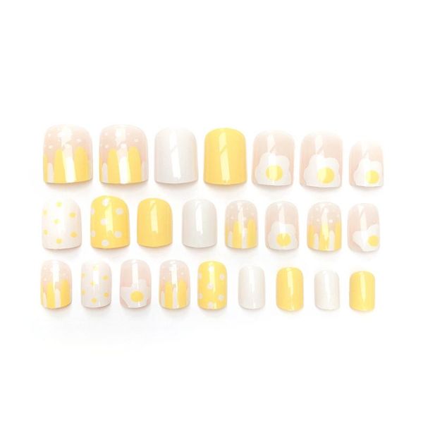 false nails 24pcs/set cute poached egg fake reusable acrylic nail art square head stickers decoration skil, Red;gold
false nails 24pcs/set cute poached egg fake reusable acrylic nail art square head stickers decoration skil, Red;gold