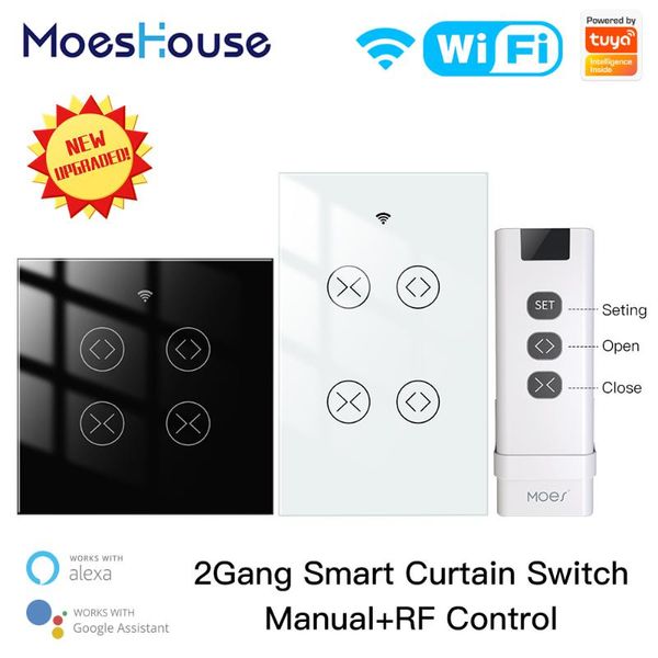 smart home control moeshouse wifi rf tuya 2 gang double curtain blind switch for roller shutter electric motor with google alexa life
smart home control moeshouse wifi rf tuya 2 gang double curtain blind switch for roller shutter electric motor with google alexa life