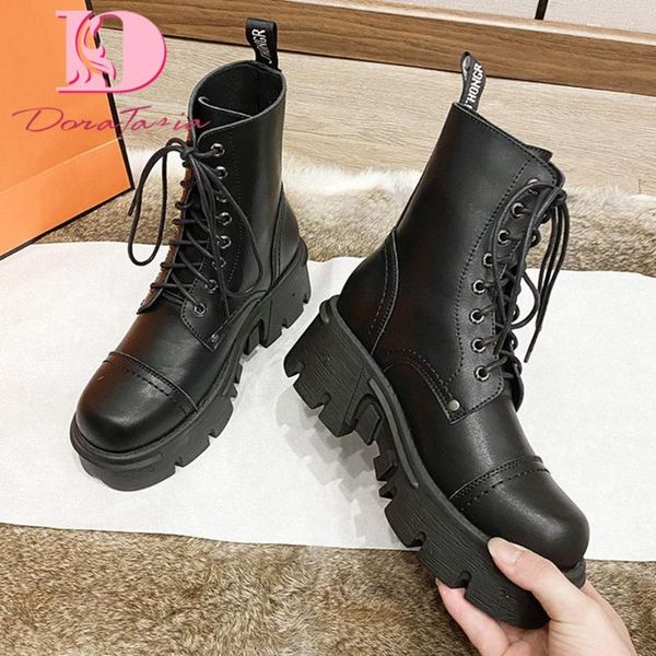 boots doratasia ladies chunky heels ankle fashion platform shoelace motorcycle women 2021 party ol street shoes woman, Black
boots doratasia ladies chunky heels ankle fashion platform shoelace motorcycle women 2021 party ol street shoes woman, Black