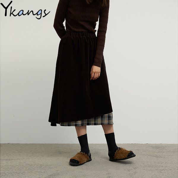 japanese spring women corduroy plaid long skirt korean ladies elastic casual high waist a-line skirts 2021 fashion streetwear 2wpn, Black
japanese spring women corduroy plaid long skirt korean ladies elastic casual high waist a-line skirts 2021 fashion streetwear 2wpn, Black