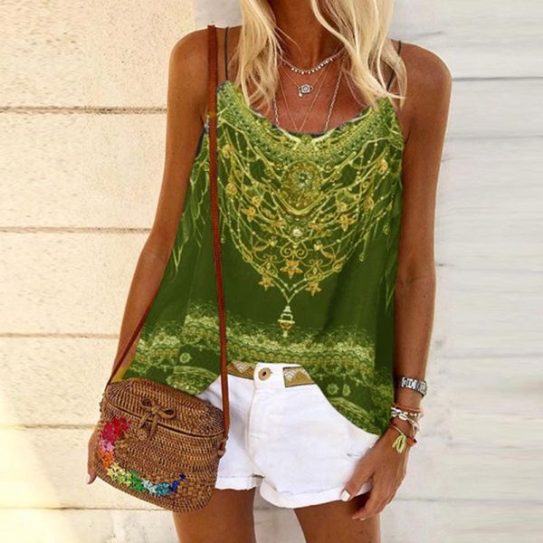 women's tanks & camis lady sleeveless necklace printed tank summer round neck casual vest camisole streetwear vacation suspenders, White
women's tanks & camis lady sleeveless necklace printed tank summer round neck casual vest camisole streetwear vacation suspenders, White