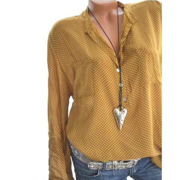 women's blouses & shirts women plus size polka dot womens ladies casual v-neck long sleeve pocket shirt 2021 fall loose, White
women's blouses & shirts women plus size polka dot womens ladies casual v-neck long sleeve pocket shirt 2021 fall loose, White