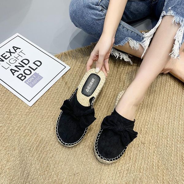 slippers straw fisherman shoes fashion bow casual flat bottom baotou sandals women muller tide, Black
slippers straw fisherman shoes fashion bow casual flat bottom baotou sandals women muller tide, Black