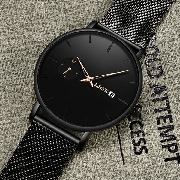 wristwatches lige men watches ladies mesh belt ultra-thin watch stainless steel waterproof clock quartz, Slivery;brown
wristwatches lige men watches ladies mesh belt ultra-thin watch stainless steel waterproof clock quartz, Slivery;brown