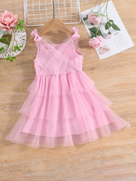 toddler girls bow shoulder layered hem mesh dress she, Red;yellow
toddler girls bow shoulder layered hem mesh dress she, Red;yellow