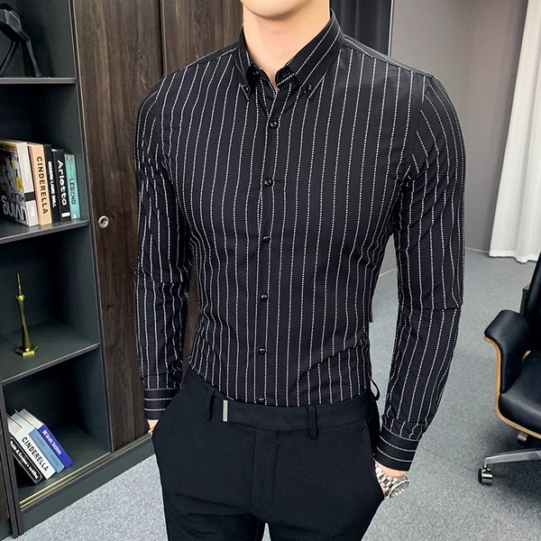 Shirt De Elegant White Mens Social Dress of the Businesses Black Quality Shirts L5u3, White;black
Shirt De Elegant White Mens Social Dress of the Businesses Black Quality Shirts L5u3, White;black