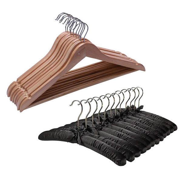 22 pcs hangers: 10 pcs metal hook wooden hangers & 12 15inch large satin padded hangers with gold hooks
22 pcs hangers: 10 pcs metal hook wooden hangers & 12 15inch large satin padded hangers with gold hooks