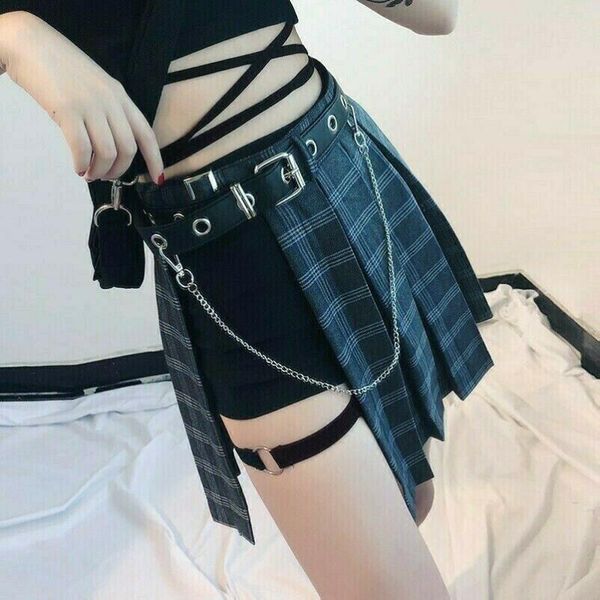 skirts pleated short mini skirt split punk rock gothic lolita plaid check high waist streetwear blue grey 916-744, Black
skirts pleated short mini skirt split punk rock gothic lolita plaid check high waist streetwear blue grey 916-744, Black