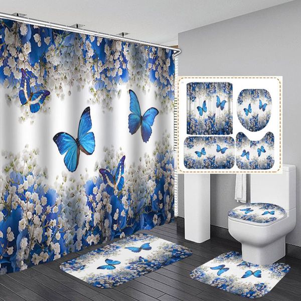 blue butterfly shower curtain set beautiful flowers bathroom curtains pedestal rug toilet cover carpet bath mat non-slip rugs
blue butterfly shower curtain set beautiful flowers bathroom curtains pedestal rug toilet cover carpet bath mat non-slip rugs