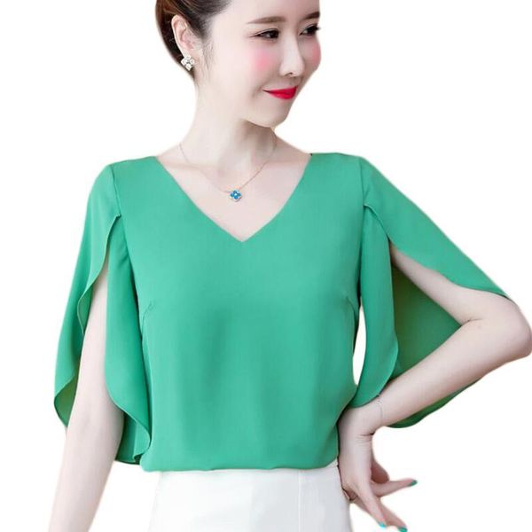 women's blouses & shirts korean chiffon blouse women 2021 fashion v-neck butterfly sleeve plus size casual blusas mujer, White
women's blouses & shirts korean chiffon blouse women 2021 fashion v-neck butterfly sleeve plus size casual blusas mujer, White