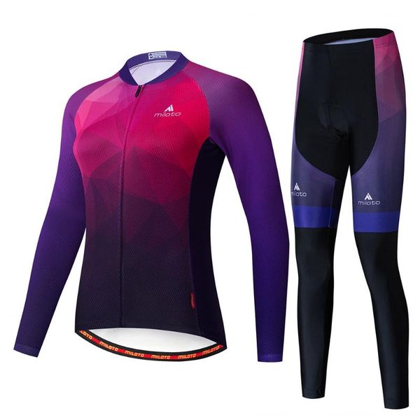 racing sets miloto women's long sleeve cycling jersey purple bike mtb road quick sports clothing apparel / stretchy pro, Black;blue
racing sets miloto women's long sleeve cycling jersey purple bike mtb road quick sports clothing apparel / stretchy pro, Black;blue