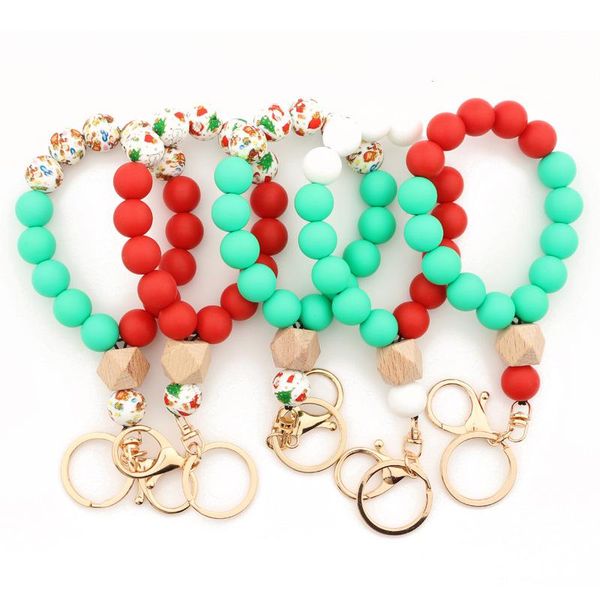 bangle christmas matte silicone beads elastic bracelets key rings for women personality gift keychain wrist bangles wholesale, Black
bangle christmas matte silicone beads elastic bracelets key rings for women personality gift keychain wrist bangles wholesale, Black