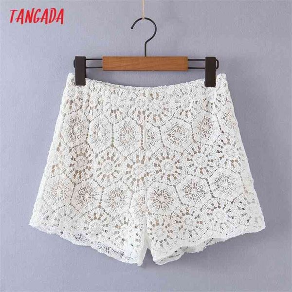 tangada women white lace embroidery shorts strethy waist female retro basic casual pantalones 8h102 210719, White;black
tangada women white lace embroidery shorts strethy waist female retro basic casual pantalones 8h102 210719, White;black