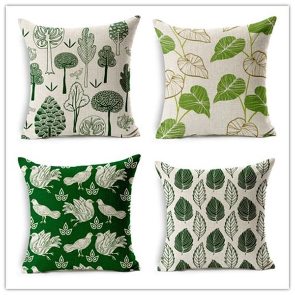 new design tropical leaves green tree decor cushion cover linen cotton sofa throw pillow case decorative cojines
new design tropical leaves green tree decor cushion cover linen cotton sofa throw pillow case decorative cojines