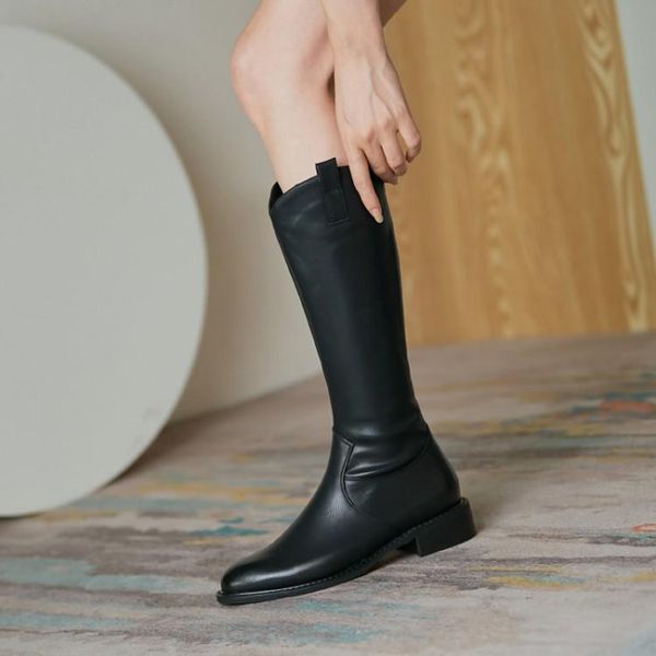 boots chivalrous women's knee length thin leg plush medium round head retro v-mouth western cowboy, Black
boots chivalrous women's knee length thin leg plush medium round head retro v-mouth western cowboy, Black