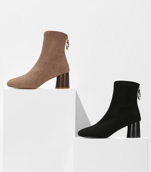 boots 2021 winter ankle round head in the tube female high-heeled fashion zip-flock thick with cotton warm women, Black
boots 2021 winter ankle round head in the tube female high-heeled fashion zip-flock thick with cotton warm women, Black