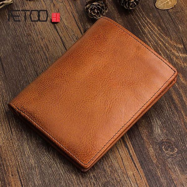 aetoo handmade retro first layer cowhide short wallet, vertical leather wallet, simple style wallet, Red;black
aetoo handmade retro first layer cowhide short wallet, vertical leather wallet, simple style wallet, Red;black