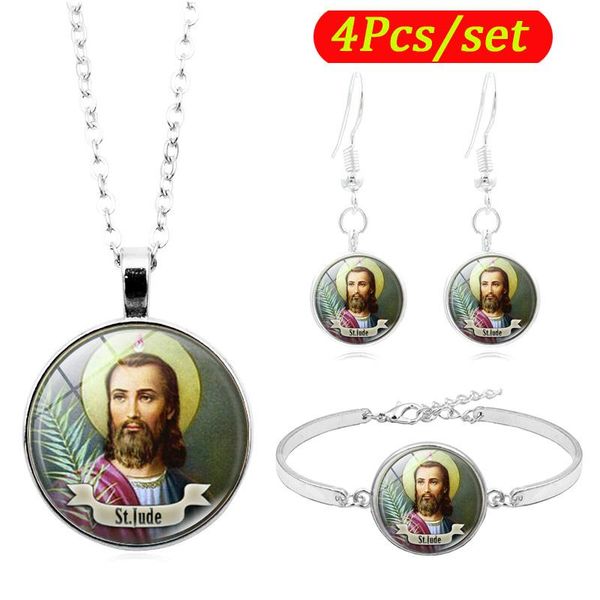 earrings & necklace st jude art glass dome cabochon jewelry set fashion bracelet earring sets for women gifts, Silver
earrings & necklace st jude art glass dome cabochon jewelry set fashion bracelet earring sets for women gifts, Silver