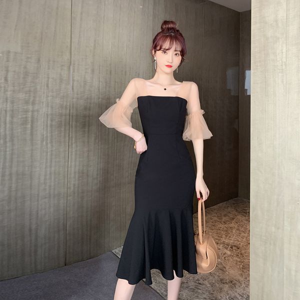 new arrival fashion party women elegant summer perspective chiffon simple temperament black slim mermaid dress zkn8, White;black
new arrival fashion party women elegant summer perspective chiffon simple temperament black slim mermaid dress zkn8, White;black
